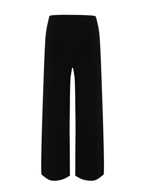 Pantalone crop in crepe di viscosa nera MAX MARA STUDIO | 2426336017600004